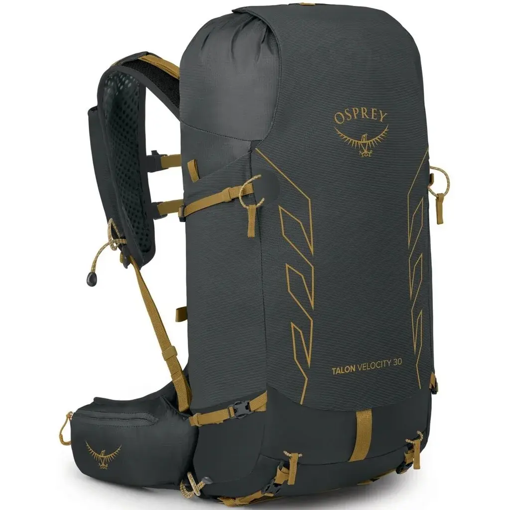 Rugzak Osprey Talon Velocity 30 dark charcoal/tumbleweed yellw