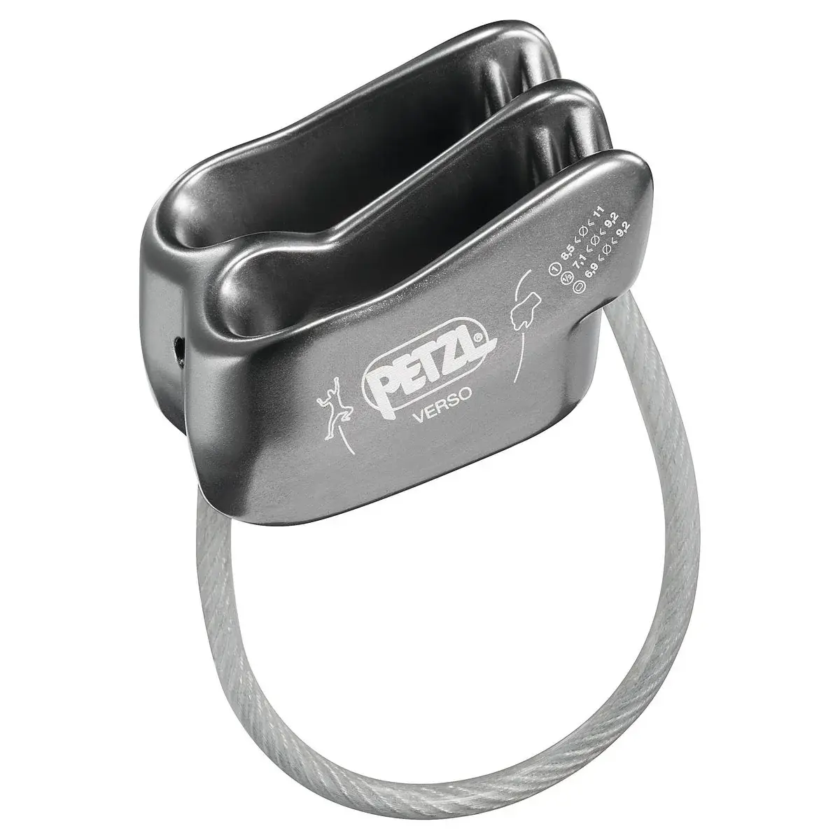 Petzl Zekerapparaat Petzl Verso grijs