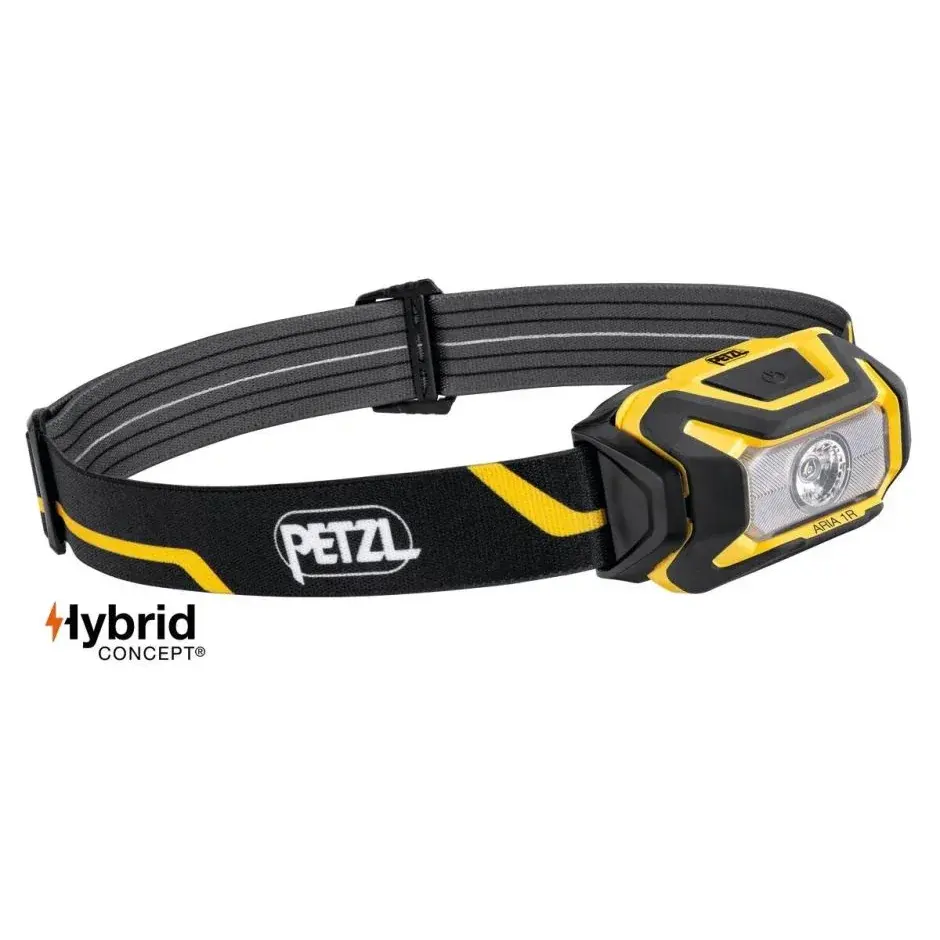 Hoofdlamp Petzl Aria 1 R zwart-geel