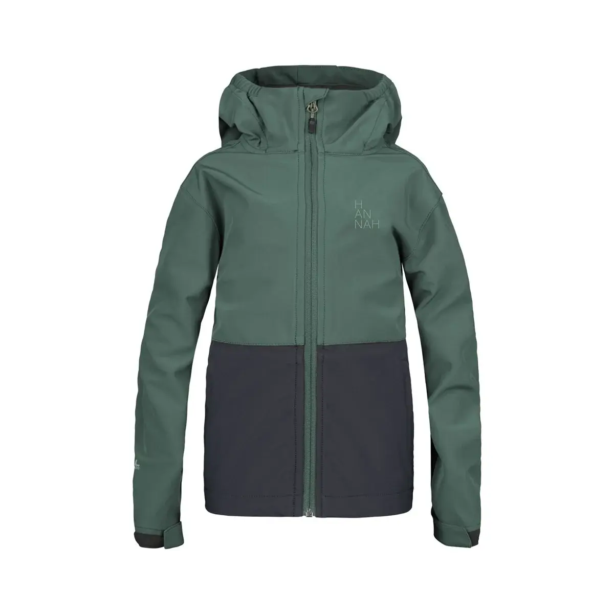 Jongens softshelljas Hannah Wat JR dark forest/anthracite