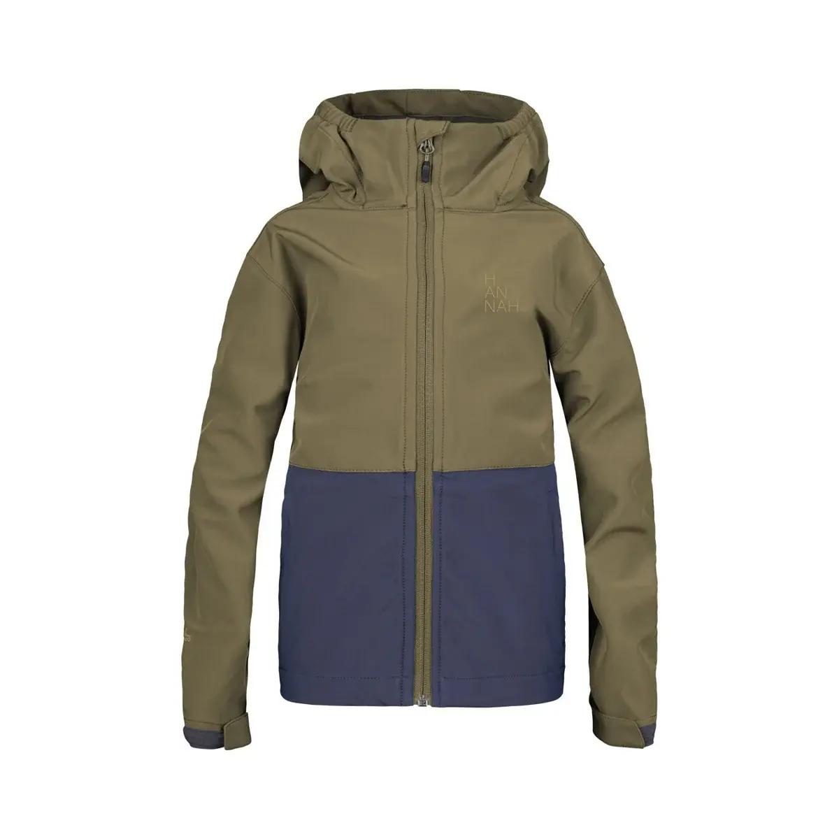 Jongens softshelljas Hannah Wat JR military olive/india ink