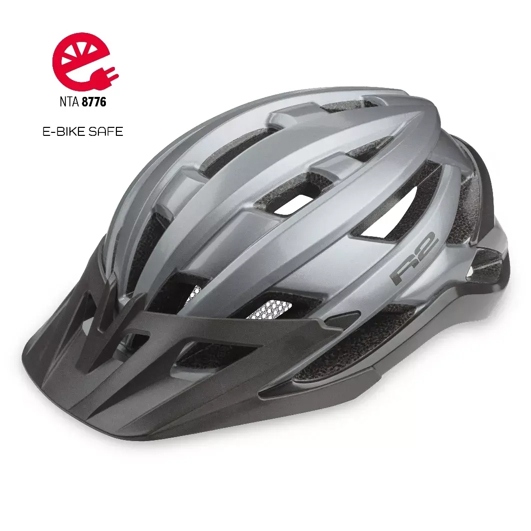 R2 Fietshelm R2 GUARD grijs, zwart