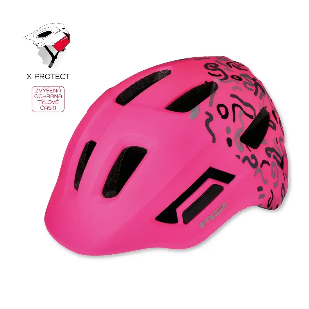 R2 Fietshelm R2 PULSE neon roze, grijs