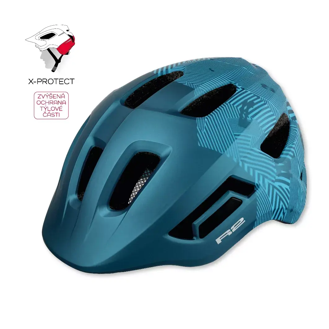 R2 Fietshelm R2 PULSE petrol blauw, lichtblauw