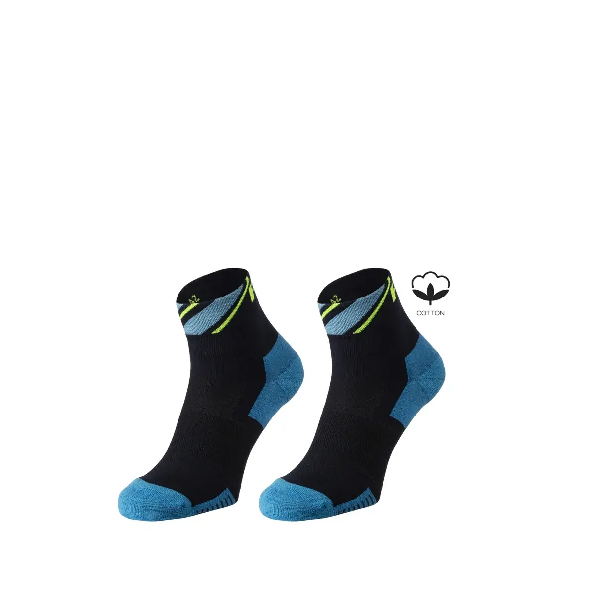 R2 Fietssokken R2 MOVE 2PACK blauw, neon geel
