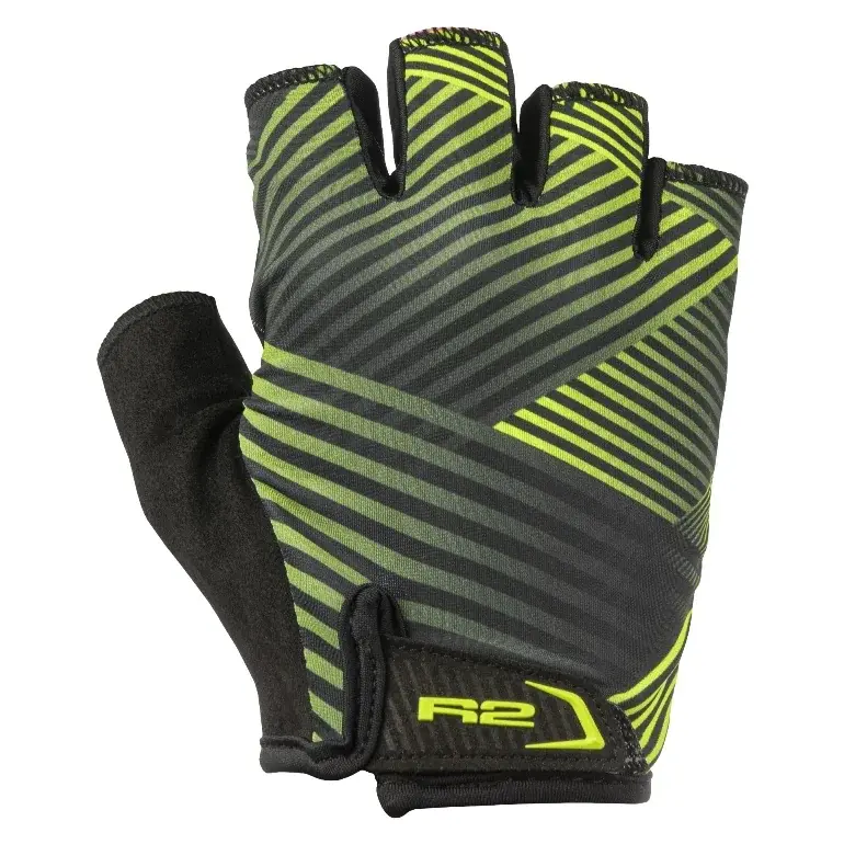 R2 Fietshandschoenen R2 Easer zwart, neon geel