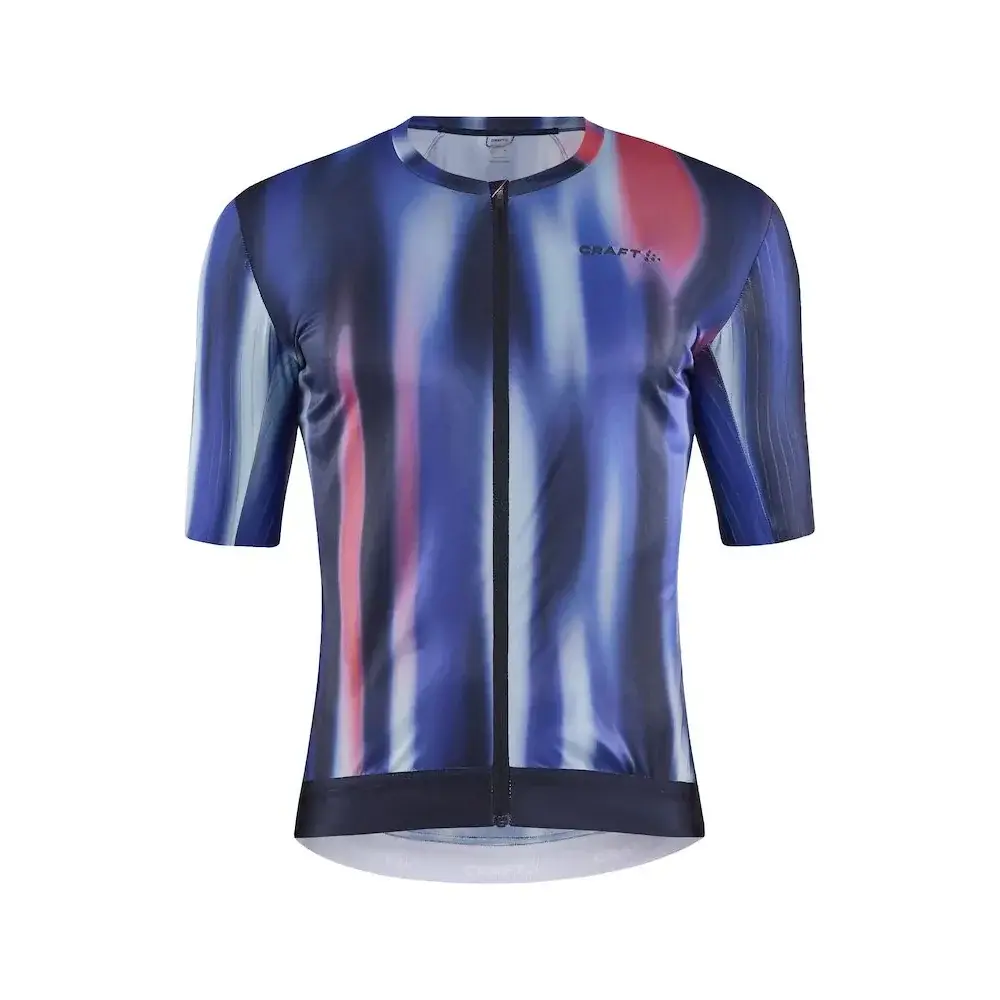 Craft Fietsshirt CRAFT ADV Aero blauw met patroon