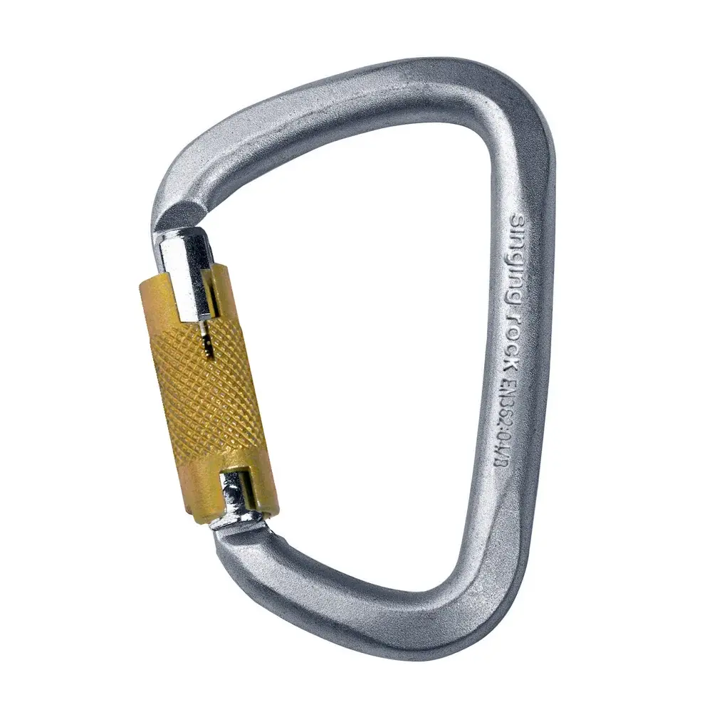 Singing Rock D-karabiner Singing Rock staal TRIPLE LOCK 50kN