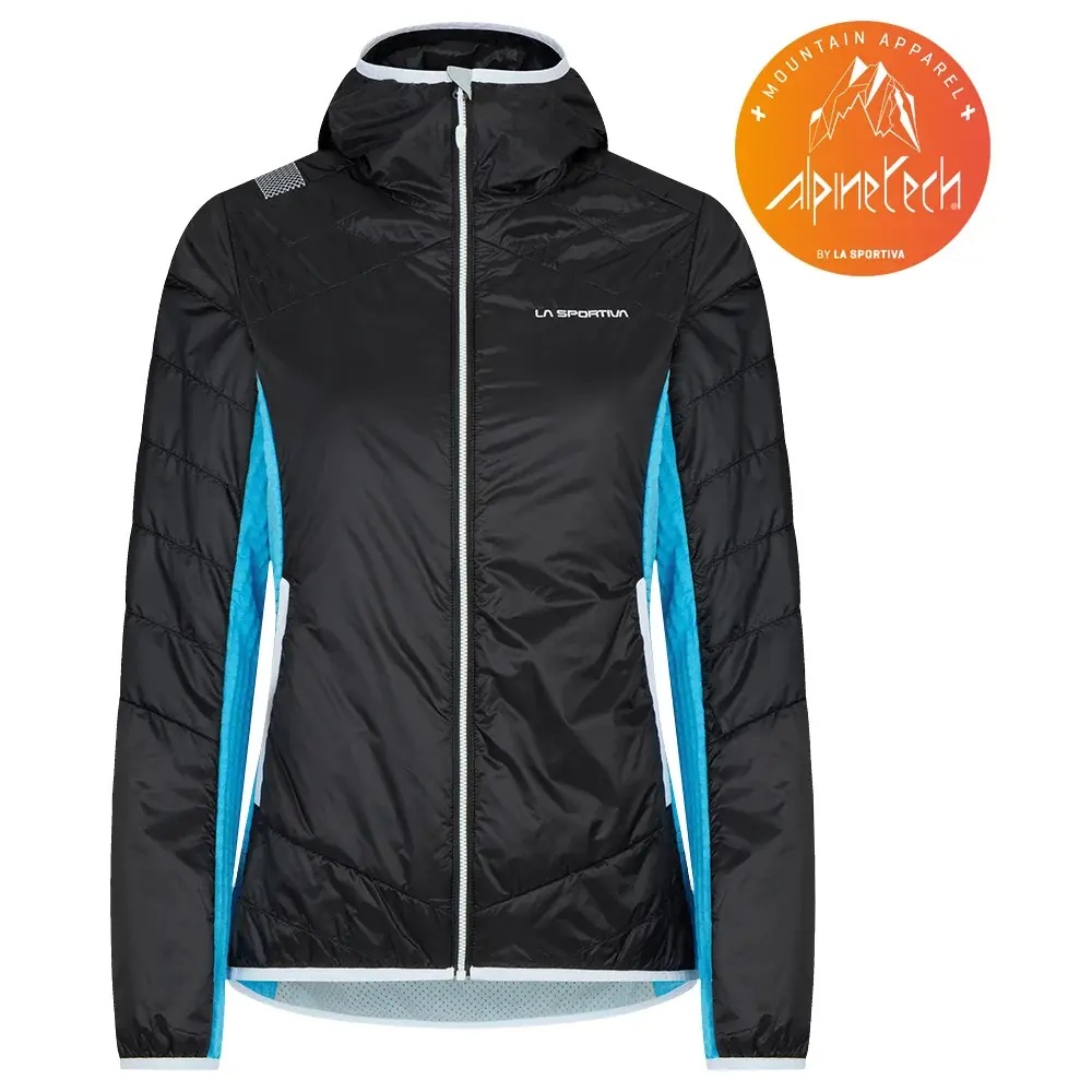 Damesjas La Sportiva Aequilibrium Insulation Hoody black/malibu blue