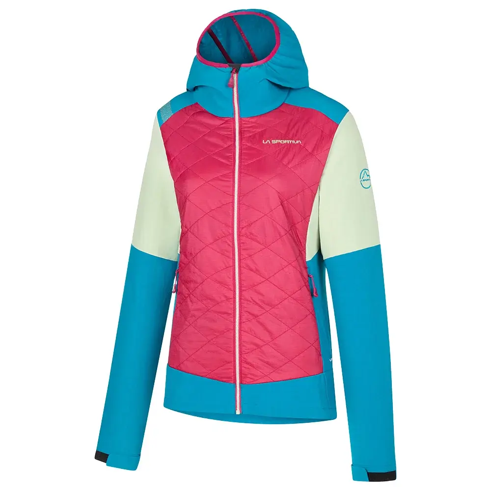Damesjas La Sportiva KAP HYBRID HOODY cerise/crystal