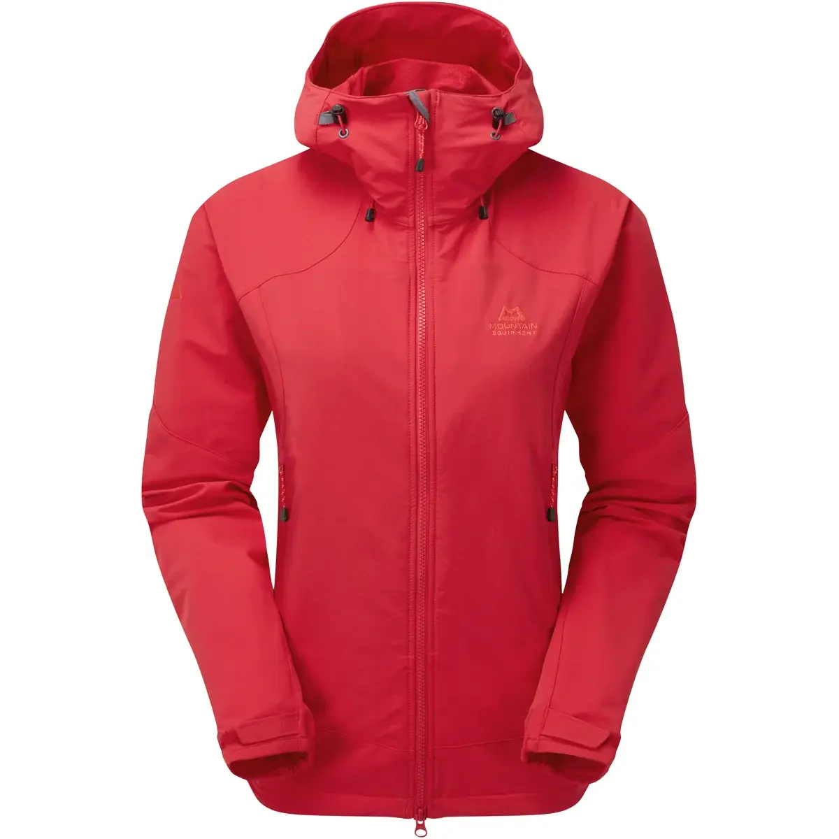 Mountain Equipment Dames softshelljas Mountain Equipment W's Frontier Hooded Jacket Capsicum Red