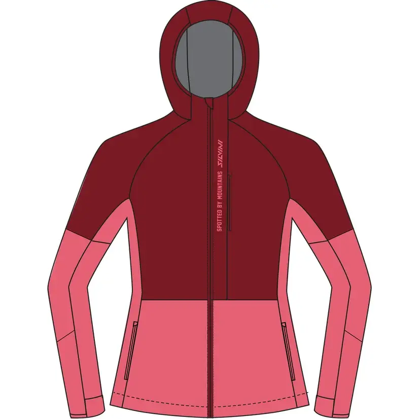 Dames toerskijas Silvini Sassolunga WJ2507 merlot-punch