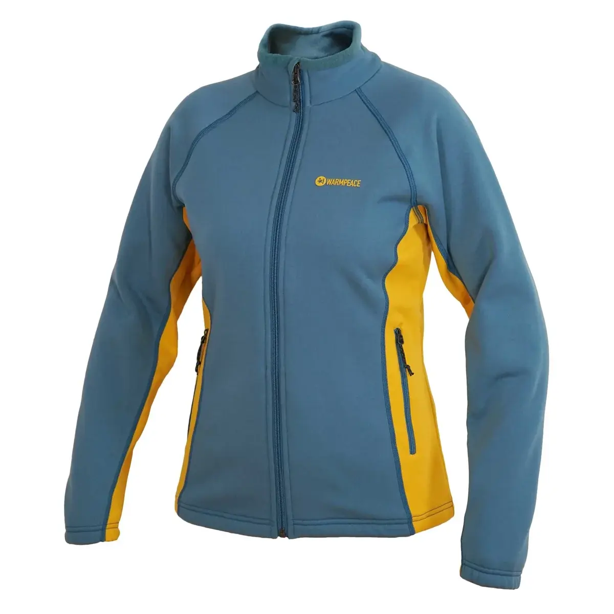 Warmpeace Dames jas met doorlopende rits Warmpeace Driggs Lady shadow blue/gold