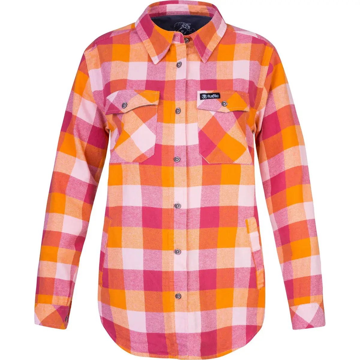 Dames flanellen hemd Rafiki Mojarra orangeade plaid