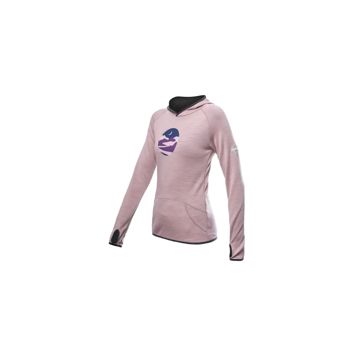 Sensor Dames merinotrui Sensor Upper Triglav kangoeroezak dusty pink