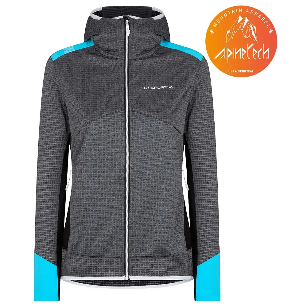 Damestrui La Sportiva Aequilibrium Thermal Hoody black/malibu blue