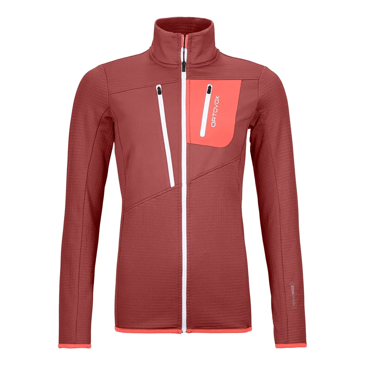 Dames fleecetrui Ortovox Fleece Grid Jacket Blush