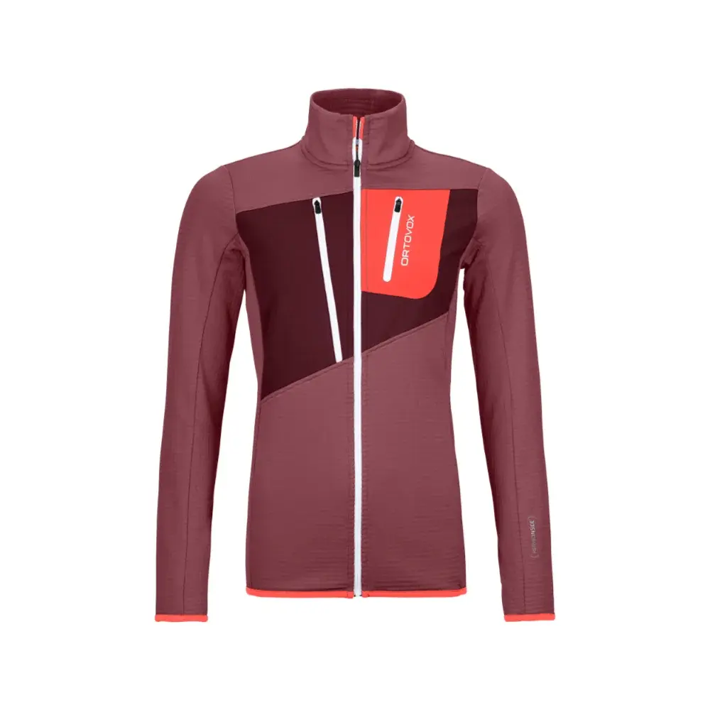 Damestrui Ortovox Fleece Grid Jacket W mountain rose