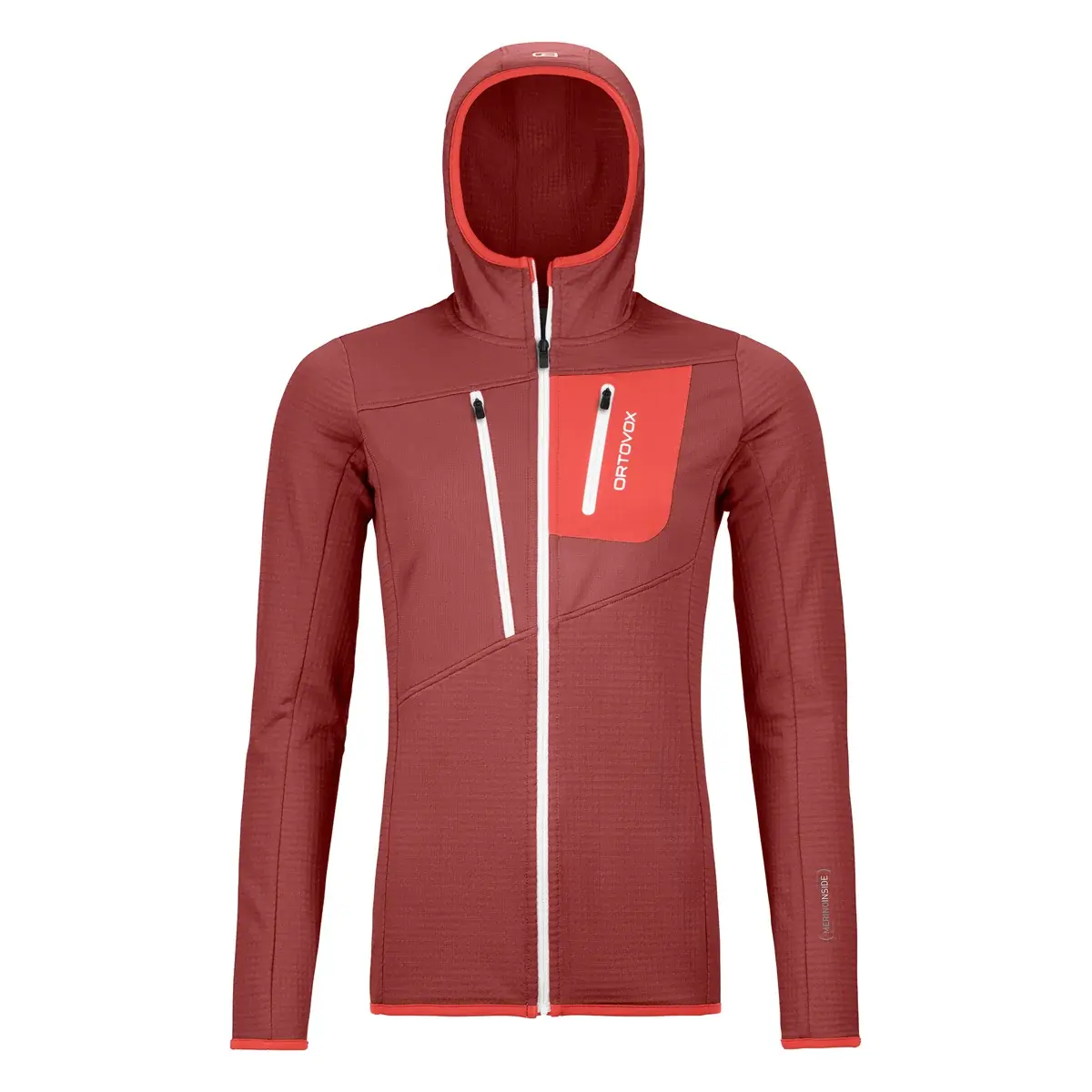 Ortovox Dames fleecetrui Ortovox Grid Hoody Blush