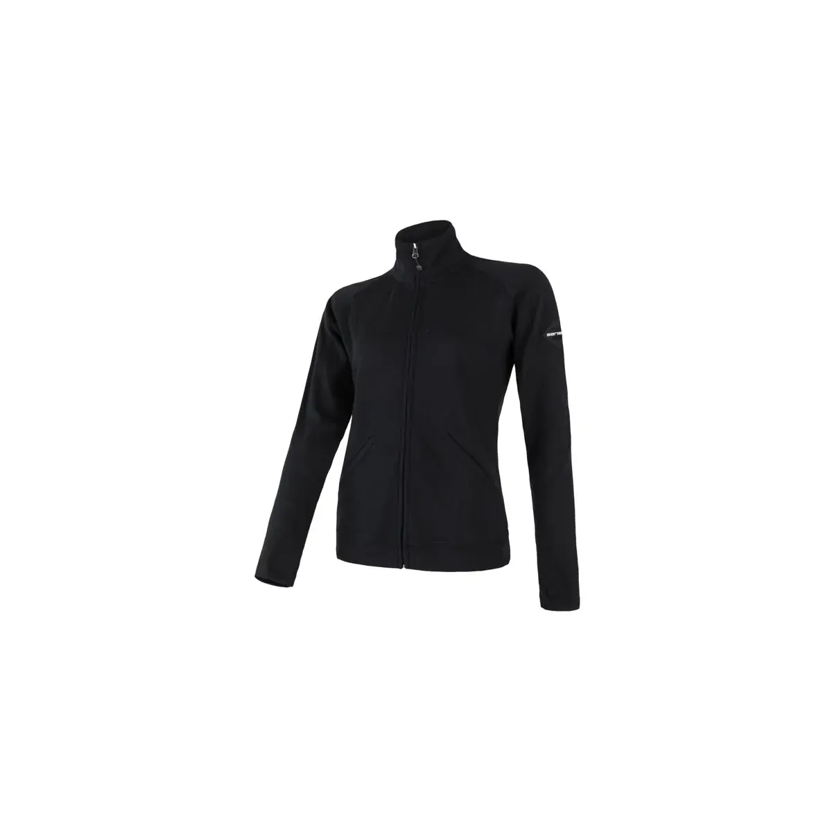 Sensor Dames functionele trui met rits Sensor Merino Upper zwart