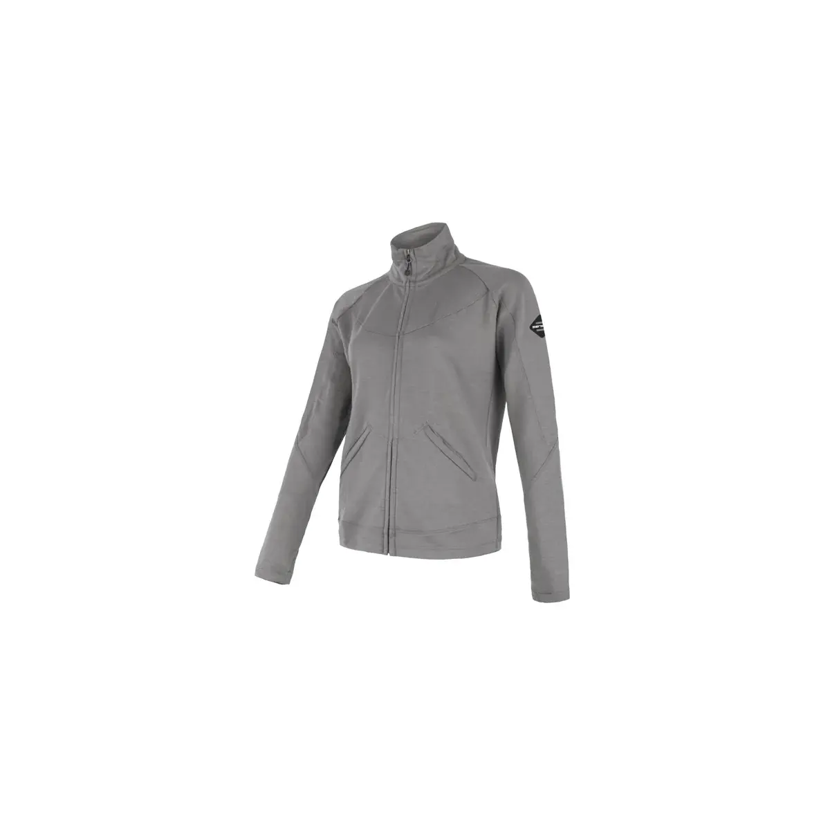 Sensor Dames functionele trui met rits Sensor Merino Upper grijs