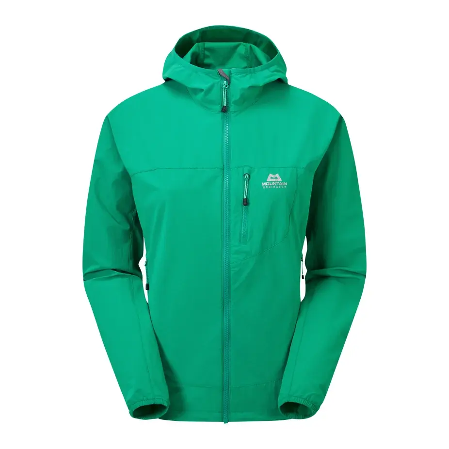 Dames ademende softshelljas Mountain Equipment Echo Hooded Jacket Deep green