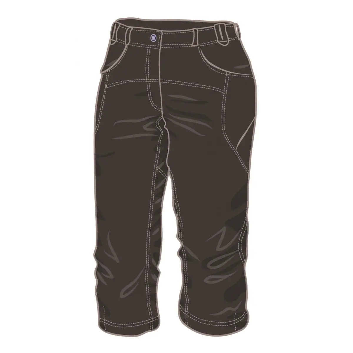 Warmpeace Dames 3/4-broek Warmpeace Flash Lady black coffee