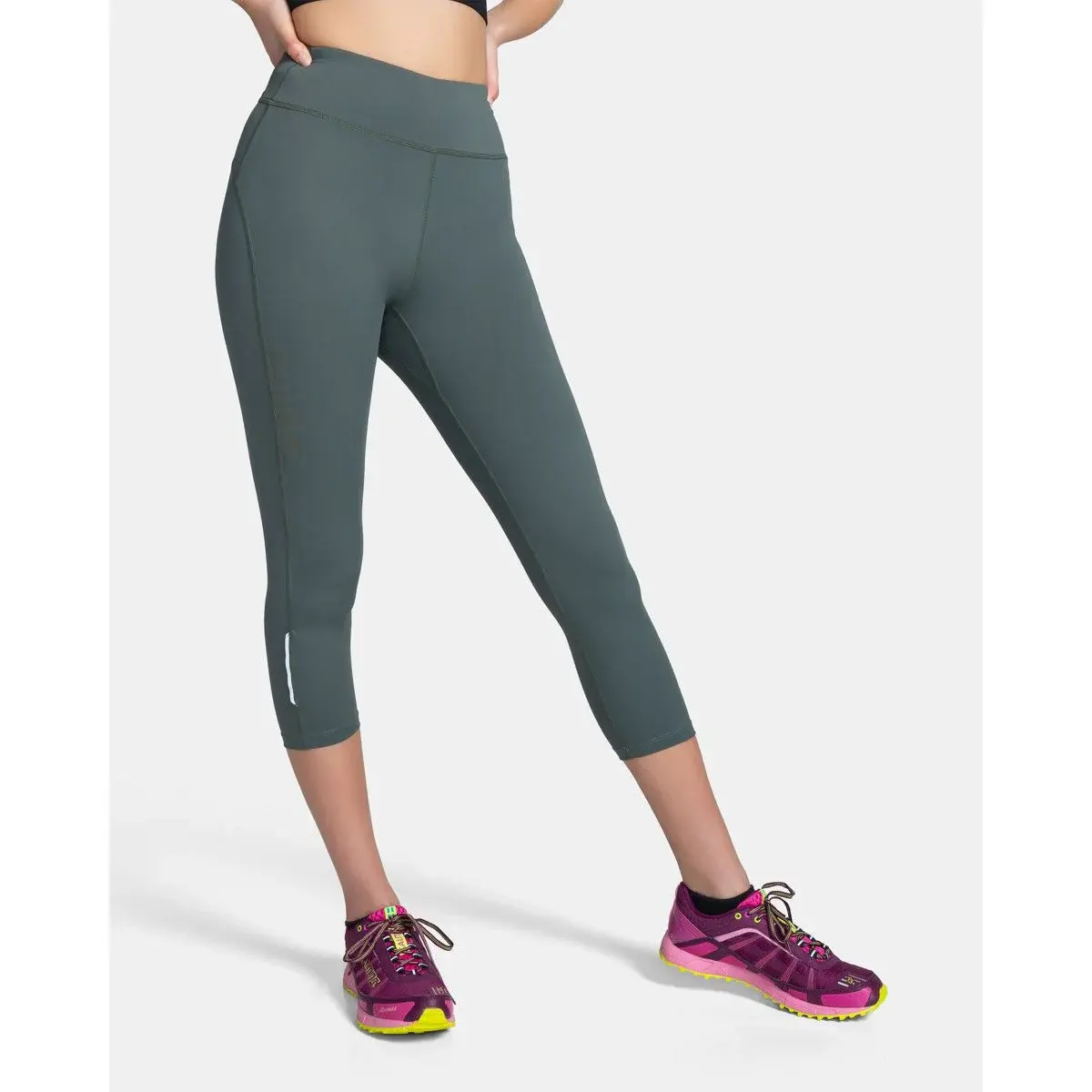 Kilpi Dames 3/4-fitnesslegging Kilpi Amira-W donkergroen