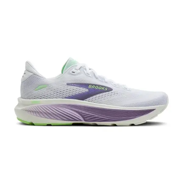 Brooks Dames hardloopschoenen Brooks Ghost 18 W White/Purple Hebe/Green