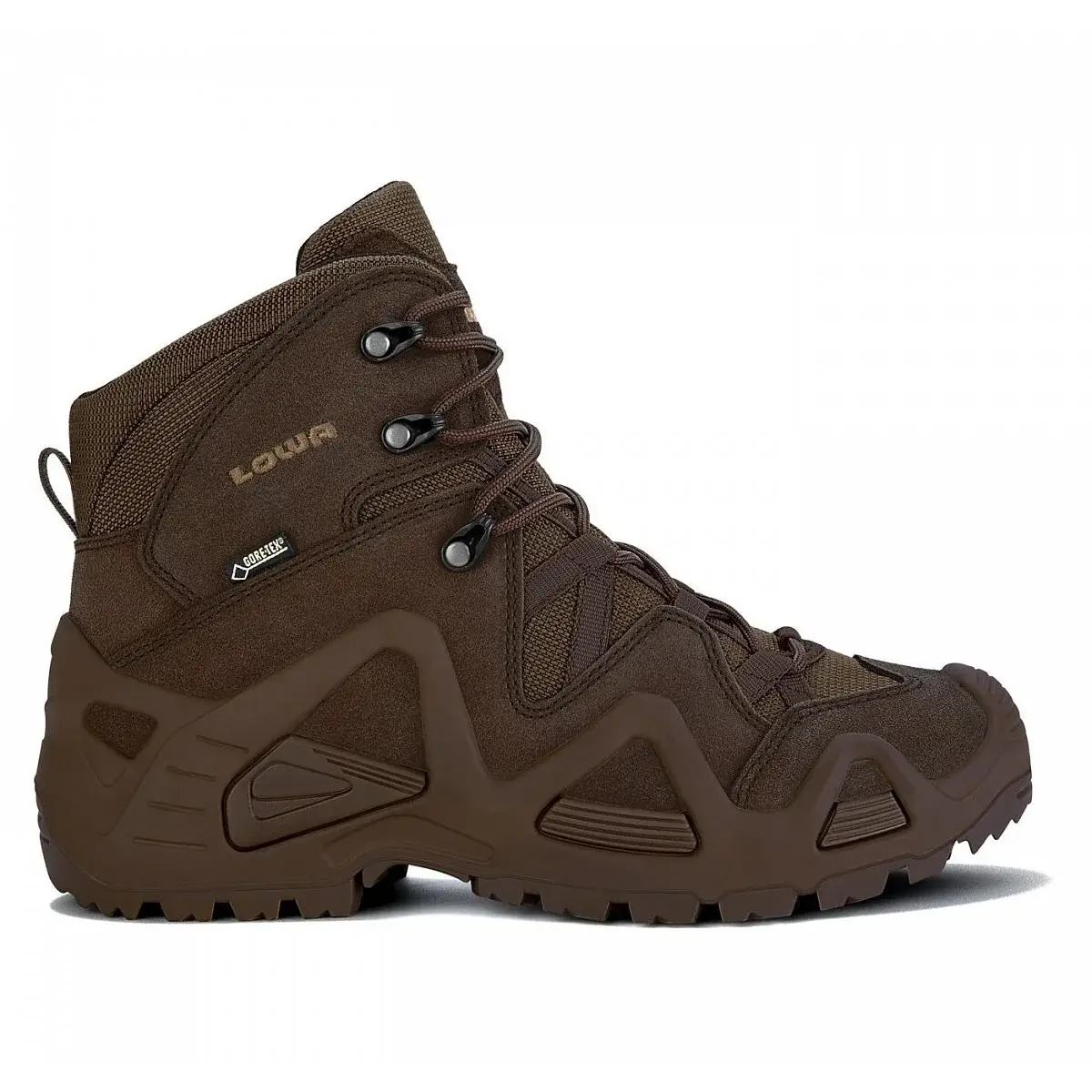 Dames militaire schoenen Lowa Zephyr GTX Mid Dark brown