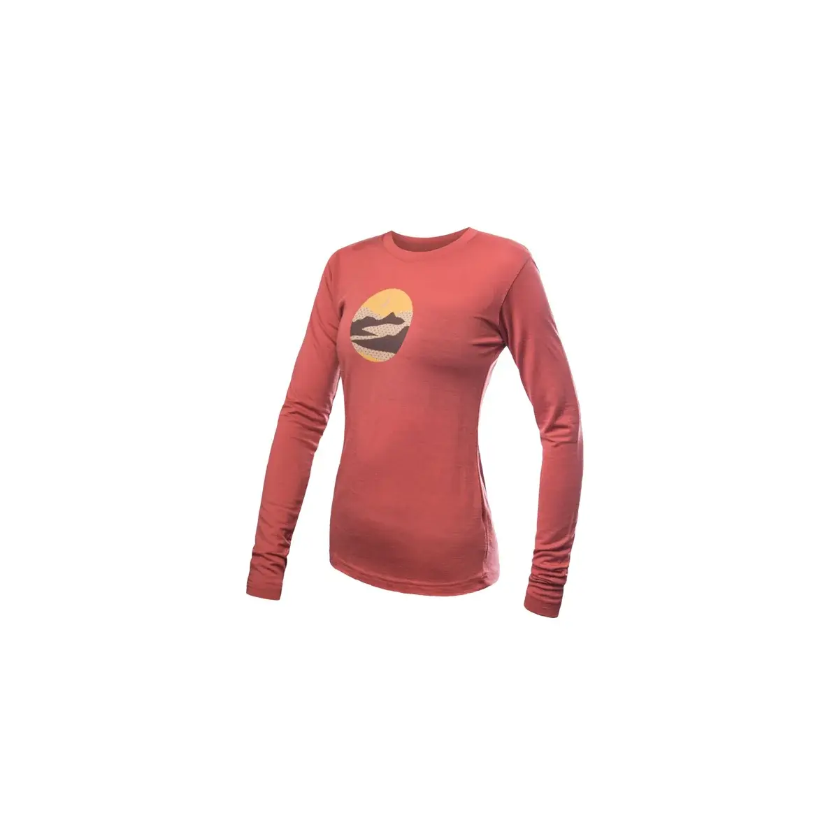 Sensor Dames functioneel shirt met lange mouwen Sensor Merino Active Trigslav Terracotta