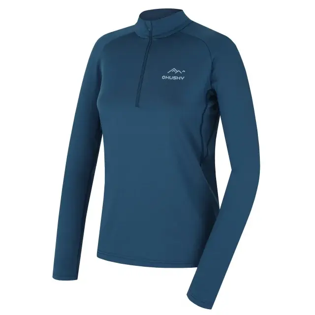 Dames functioneel shirt Husky TROMI ZIP L blue, maat