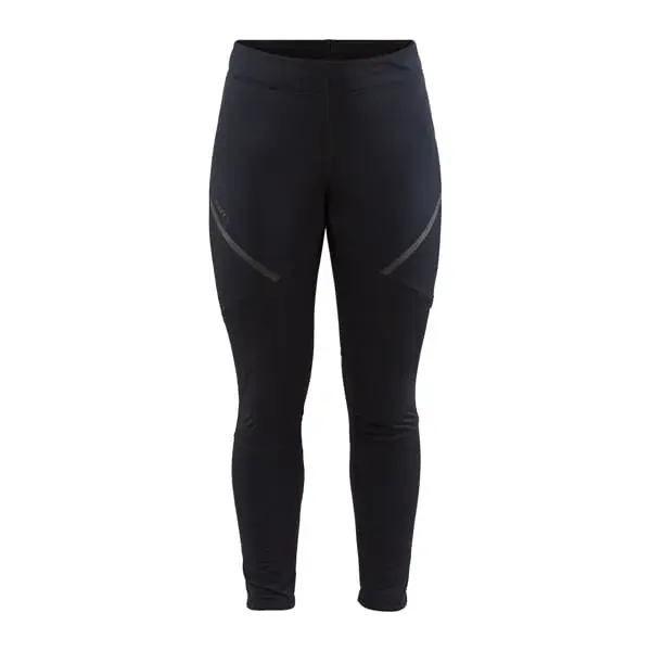 Craft Dames gevoerde softshellbroek Craft Glide Wind Tights zwart