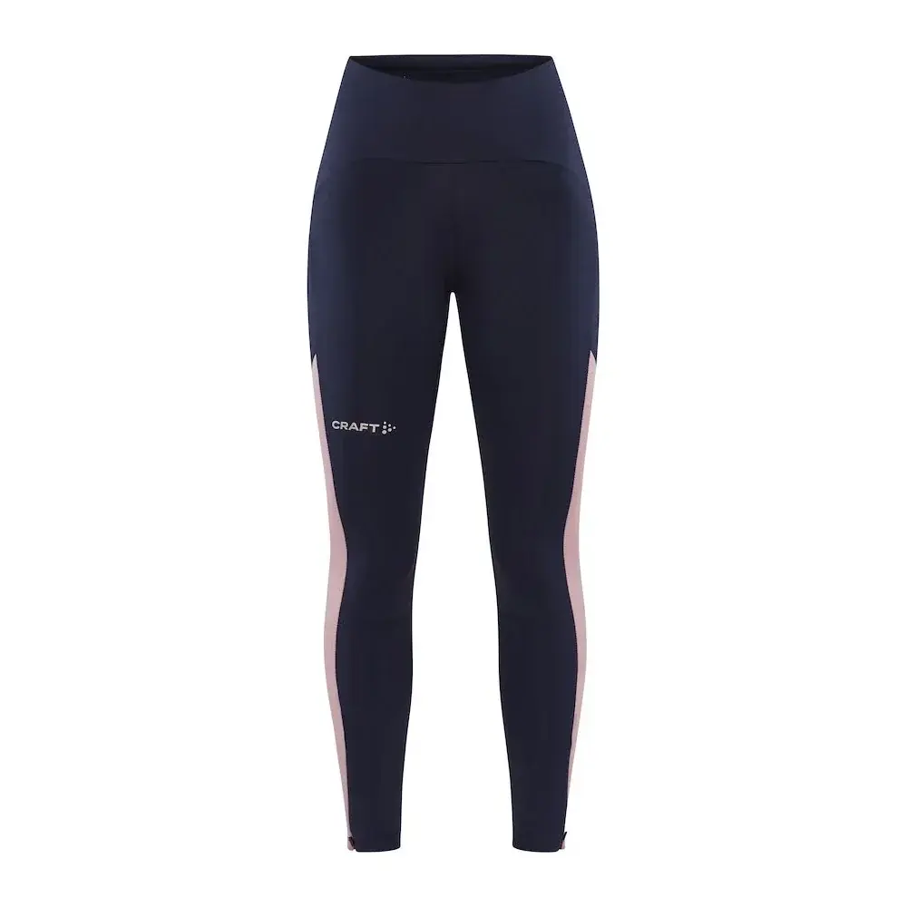 Damesbroek Craft PRO Hypervent donkerblauw met roze
