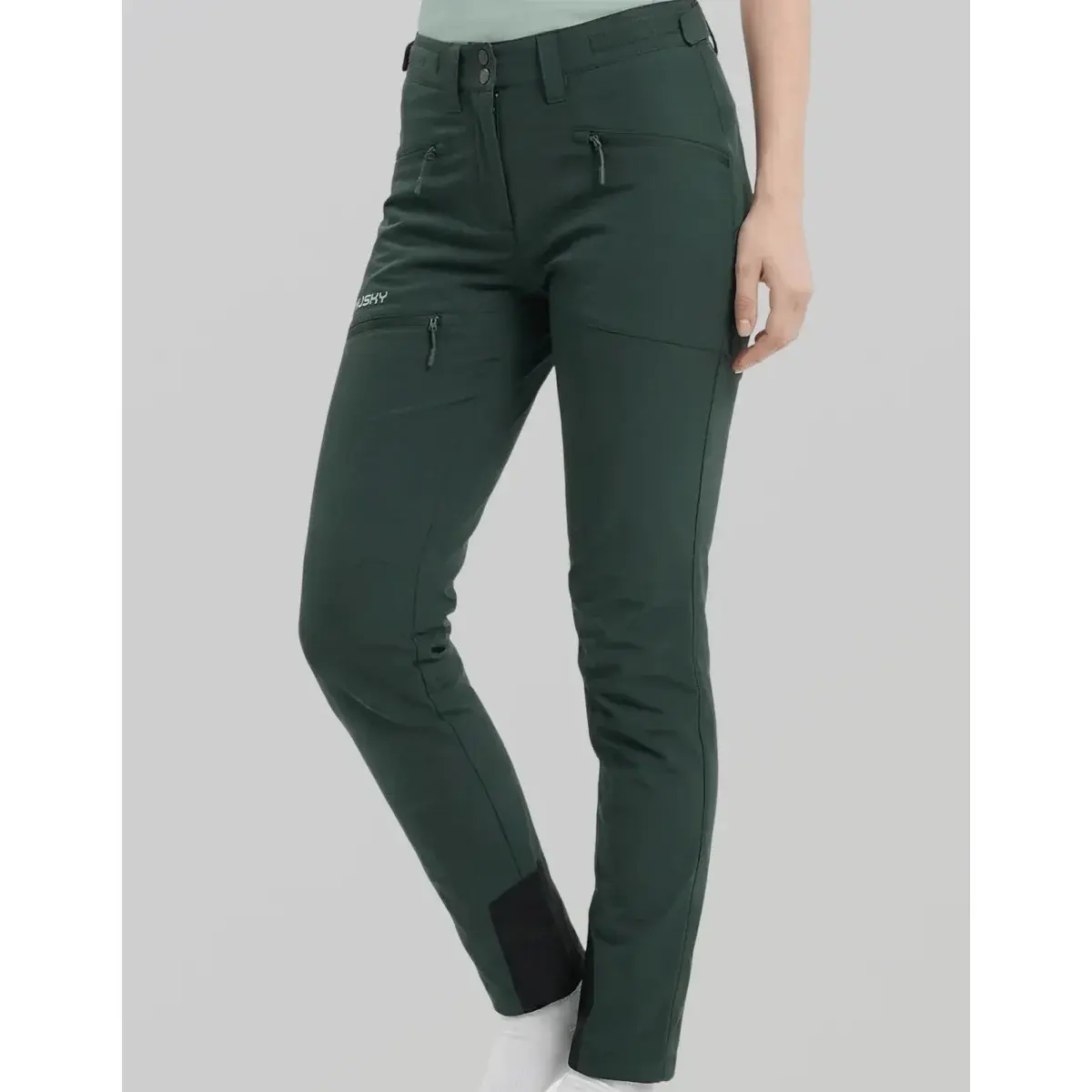 Damesbroek Husky Kabuki L dark green