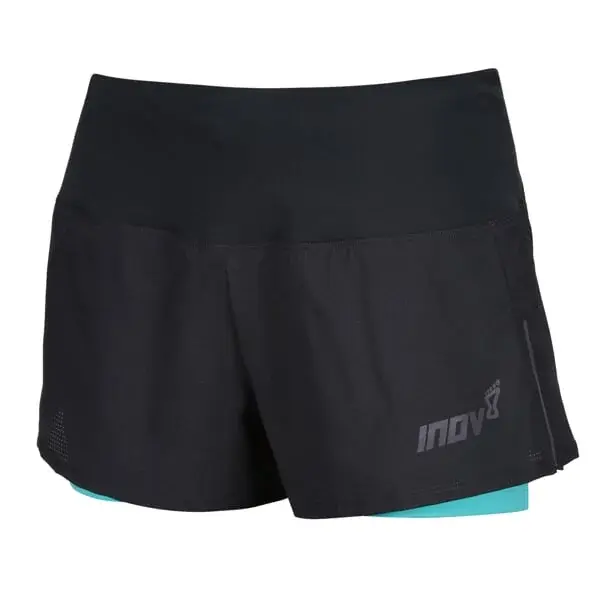 Inov8 Dames hardloopshorts Inov8 Trailfly Ultra 3" 2in1 Short W black/teal