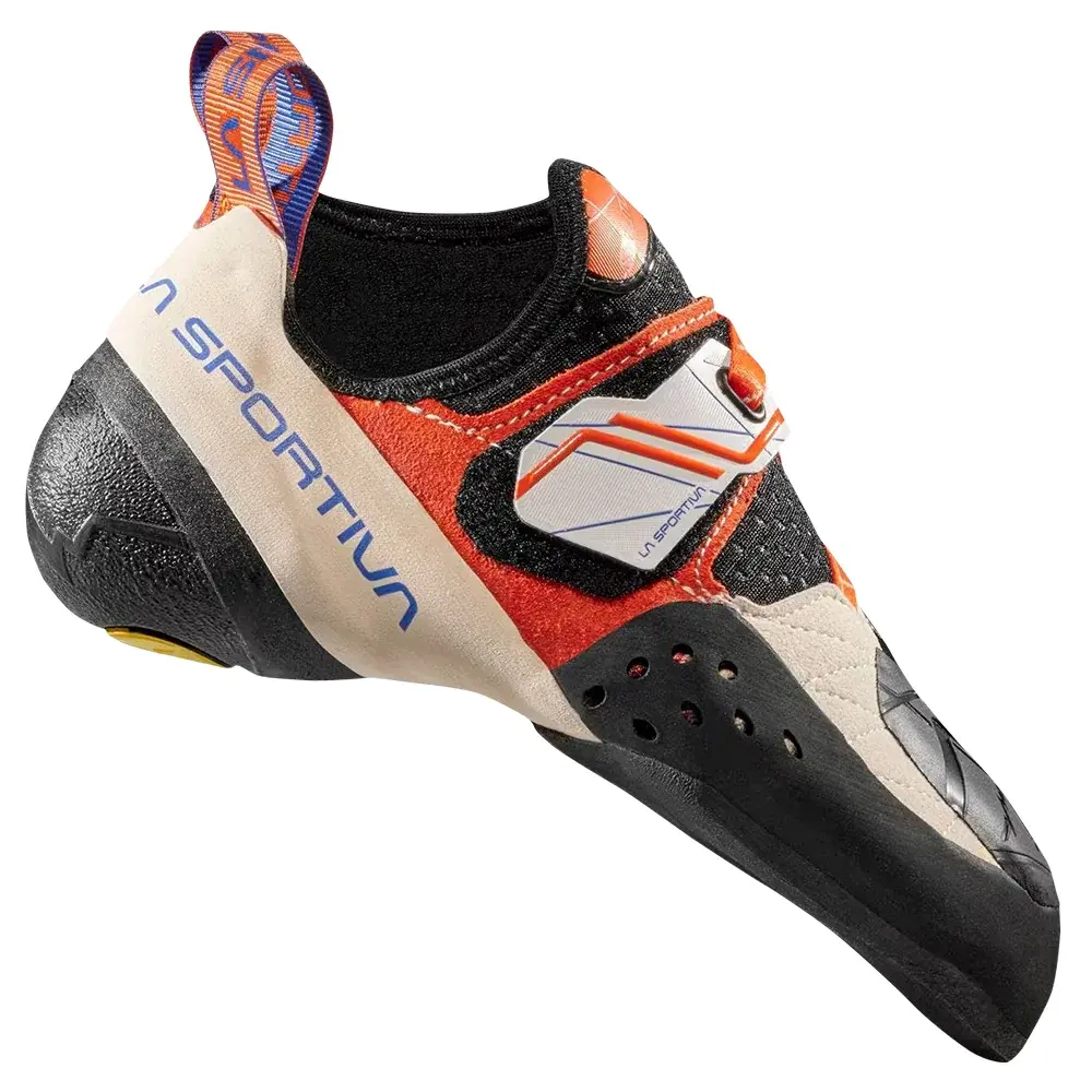 La Sportiva Dames klimschoenen La Sportiva Solution Women white/lily orange_w00o03