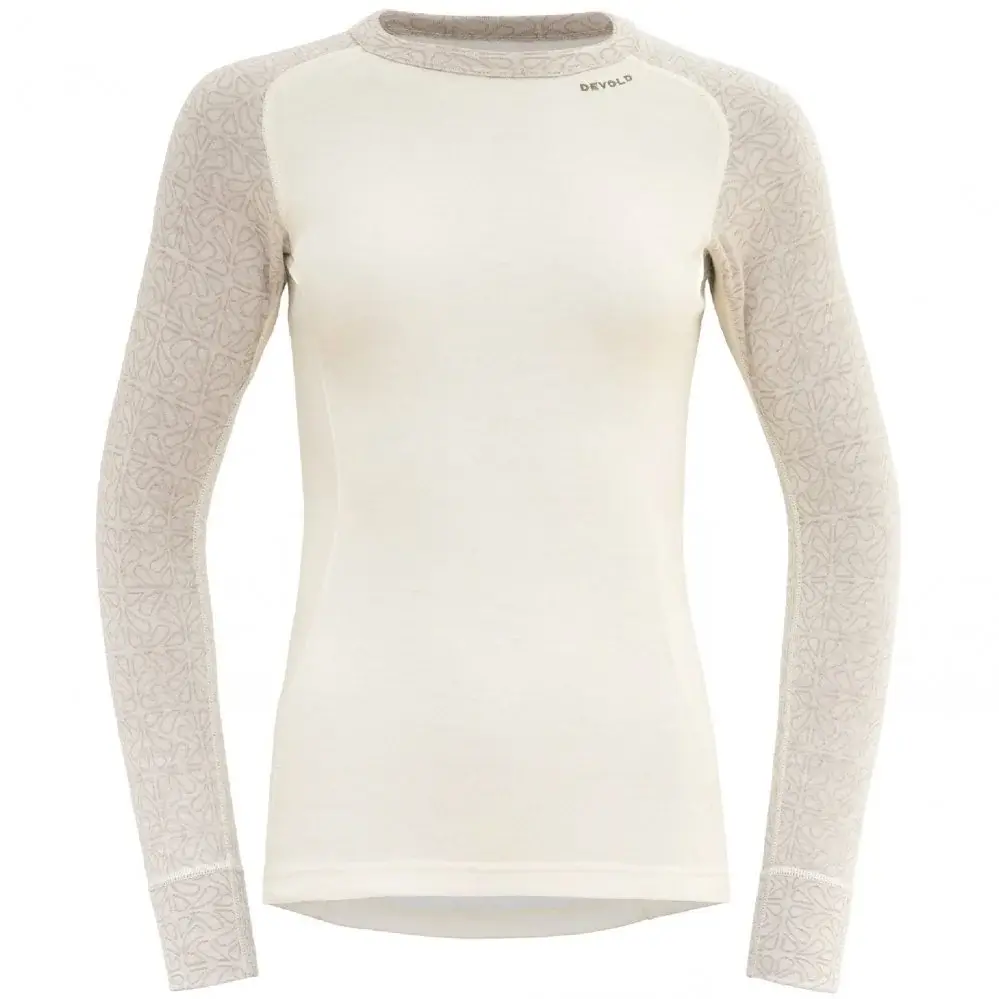 Dames merinoshirt Devold Duo Active 205 Shirt WMN raw white
