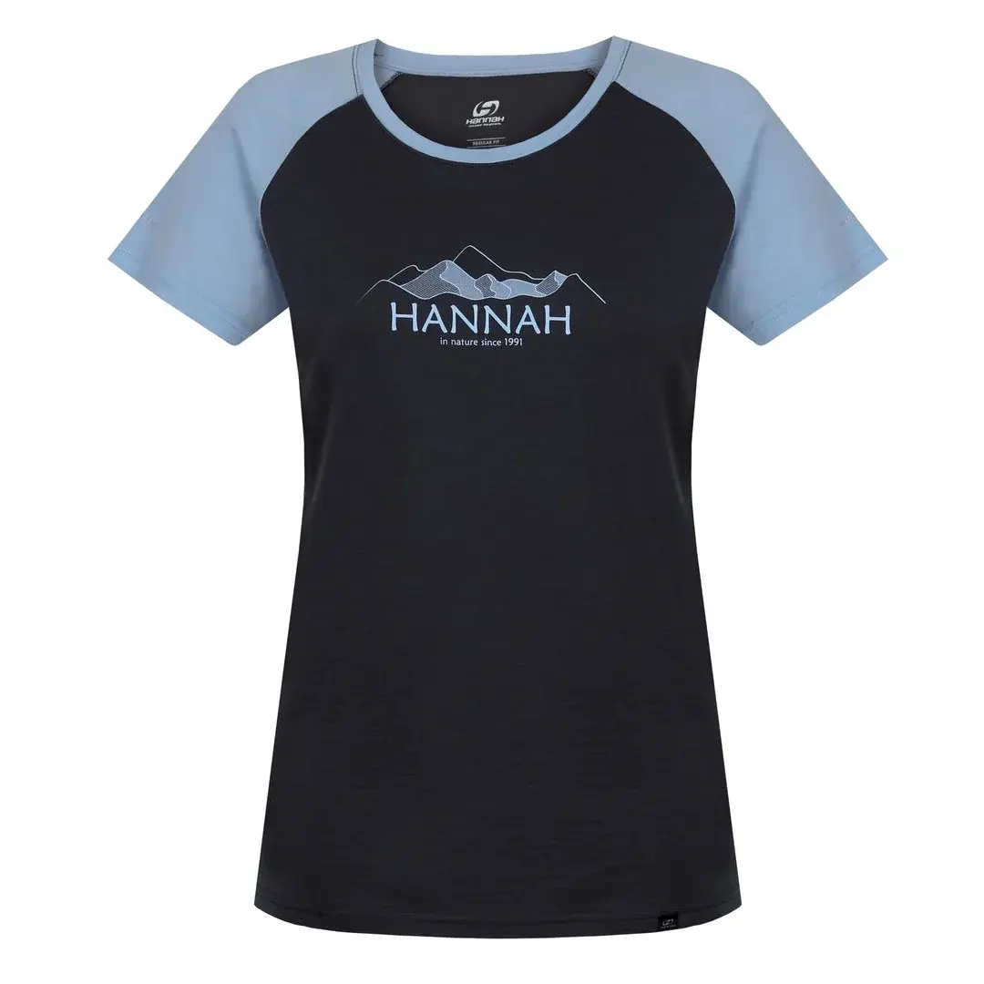 Dames merinoshirt Hannah Leslie asphalt/angel falls
