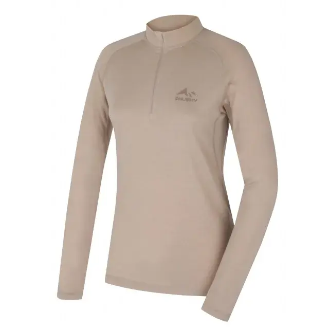 Husky Dames merinoshirt Husky MEROW ZIP L beige, maat