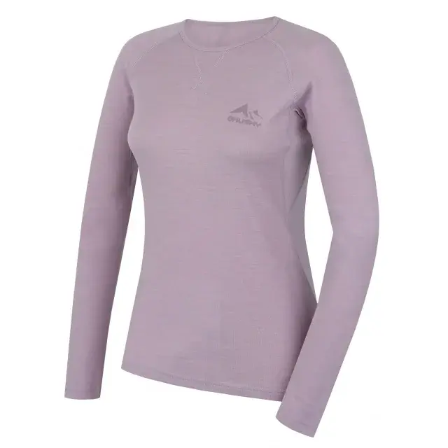 Dames merinoshirt Husky MERTEE L light purple, maat