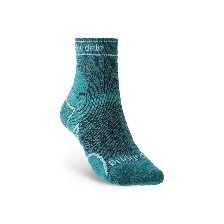 Bridgedale Dames hardloopsokken Bridgedale Trail Run LW T2 MS 3/4 Crew teal