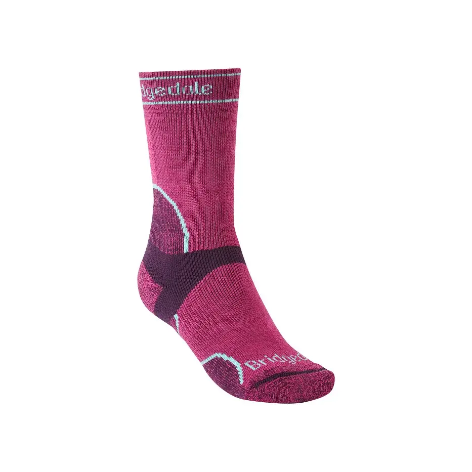 Bridgedale Dames hardloopsokken Bridgedale Trail Run MW T2 MS Crew Women's berry