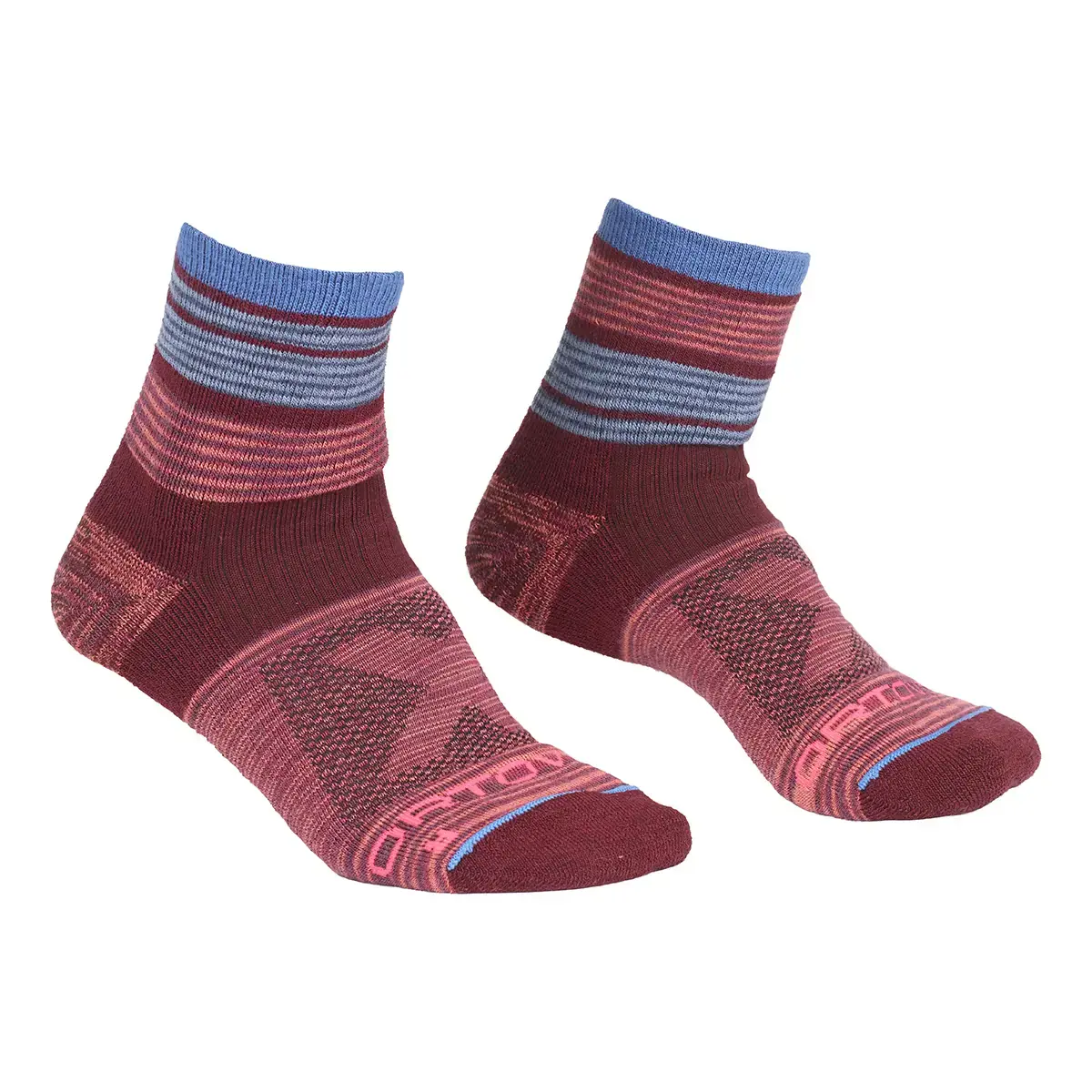 Ortovox Dames functionele thermosokken Ortovox All Mountain Quarter Socks Warm multicolour