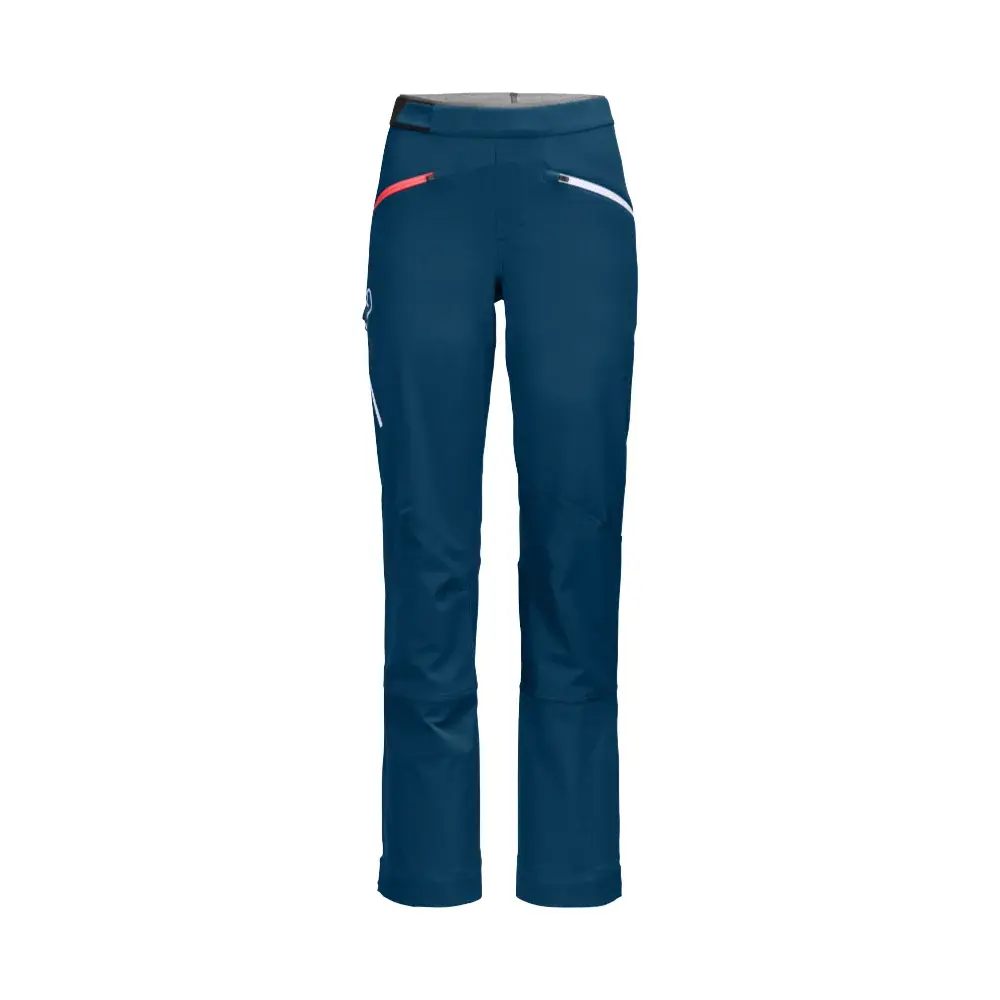 Ortovox Dames softshell toerskibroek Ortovox W's Col Becchei Pants Petrol blue