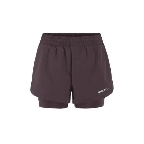 Dames korte broek Craft ADV Essence 2v1 2 paars