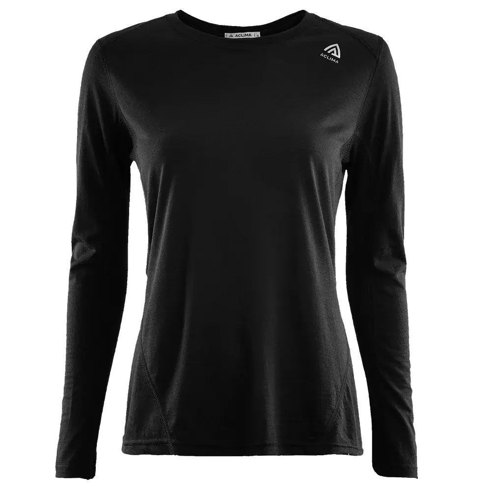 Aclima Dames thermoshirt Aclima LightWool Sports Shirt jet black