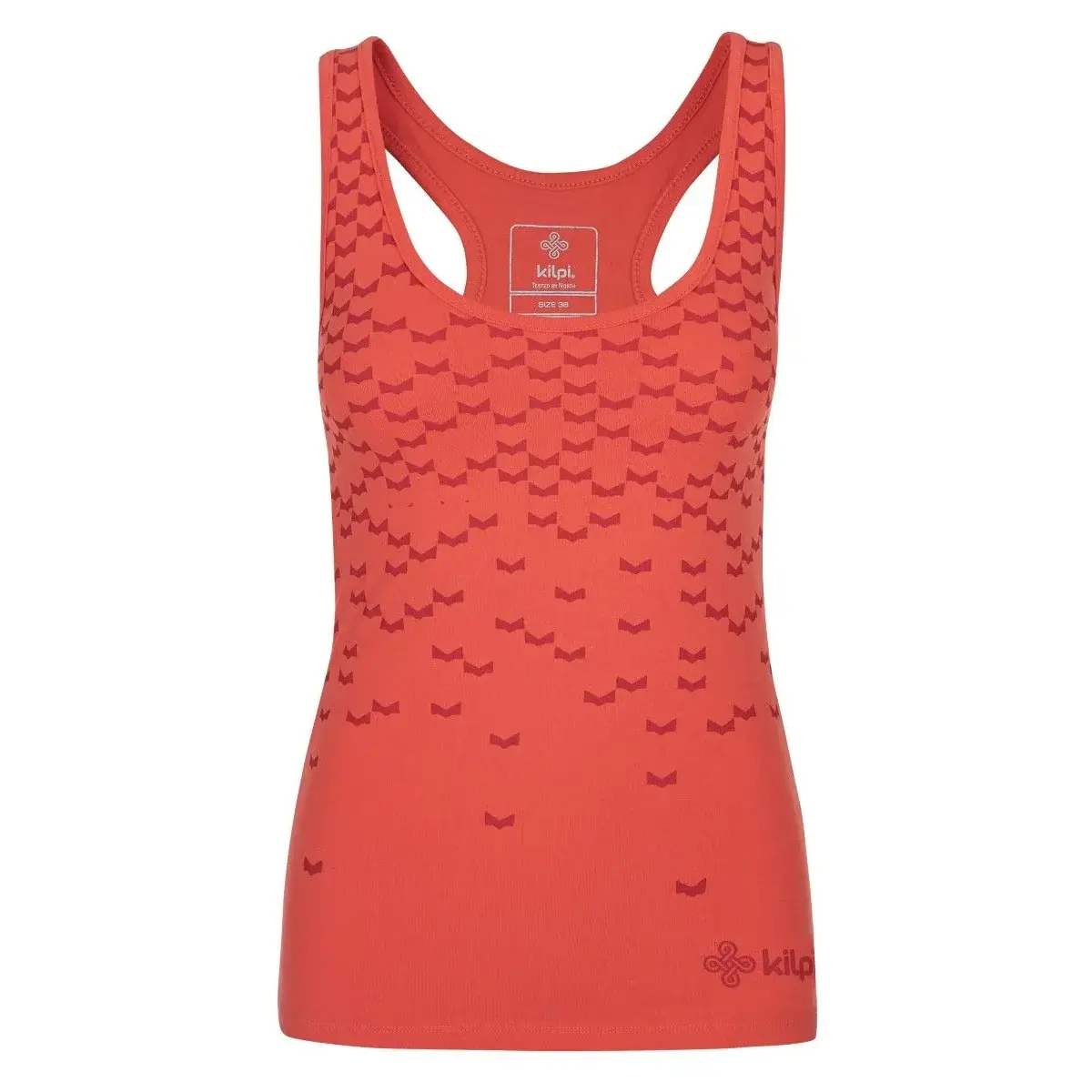 Dames katoenen tanktop Kilpi LEAVES-W koraal