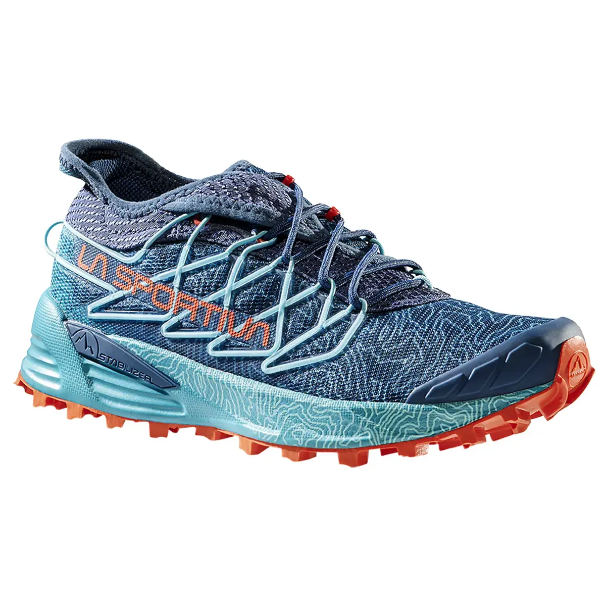 La Sportiva Dames trailschoenen La Sportiva Mutant Storm Blue/Cherry Tomato