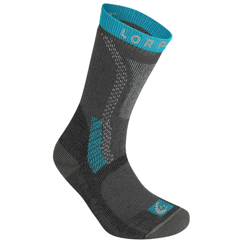 Lorpen Dames trekkingsokken Lorpen Heavy Trekker Eco CHARCOAL/BLUE